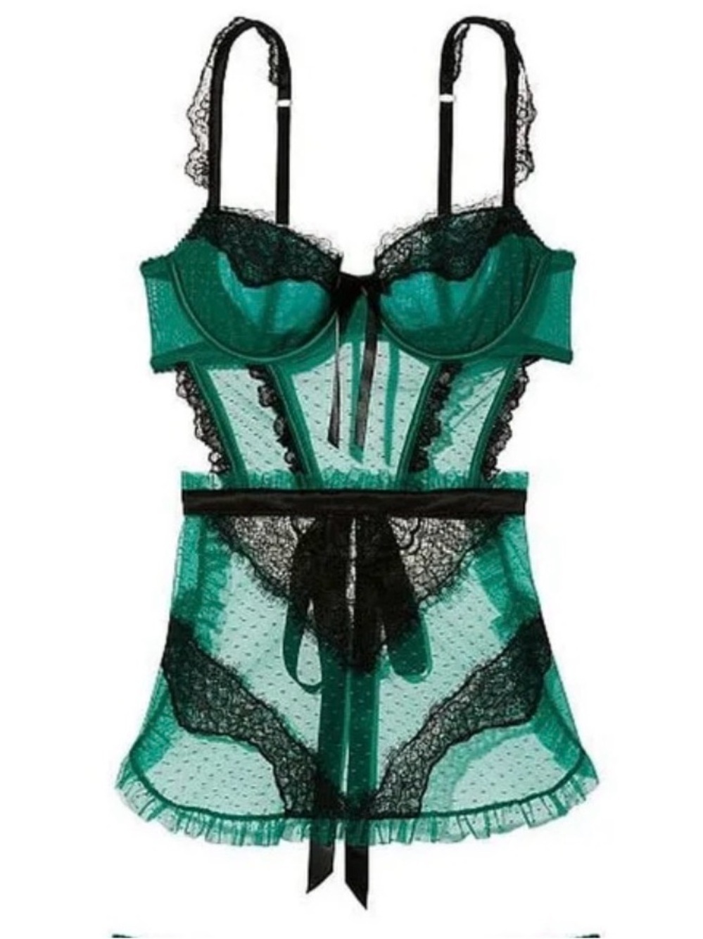 Victoria’s Secret Wicked Sheer Mesh Lace Apron Lingerie XL